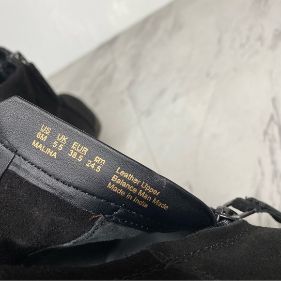 New! Franco Sarto Malina Black Suede Bootie 8M - Picture 12 of 15